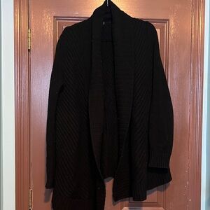 Vince Wool Yak Black Knit Cardigan L